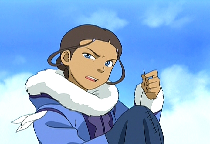 Sokka's sewed-up pants continuity in ep. 
